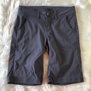 Prana Halle Charcoal Gray Bermuda Shorts 0